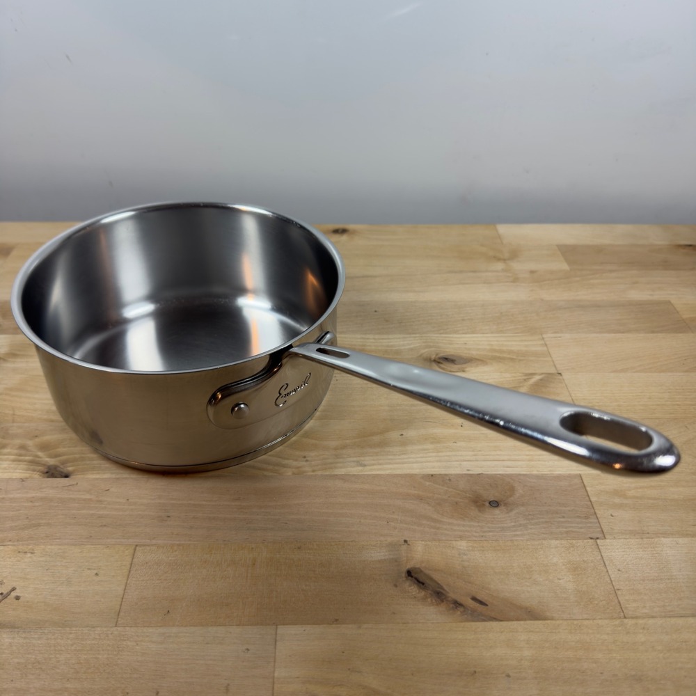 Emeril Lagasse 2 Qt Stainless Steel Saucepan Riveted Handle Silver Cookware